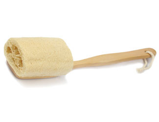Loofah Naturale con impugnatura in legno